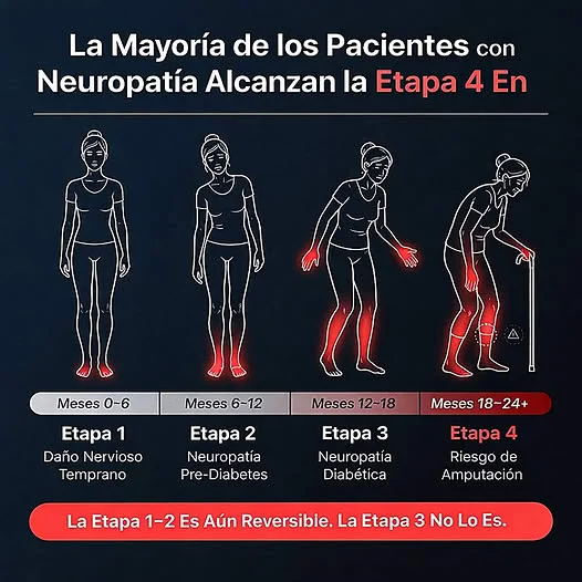 gráfico sobre etapas de la neiropatía