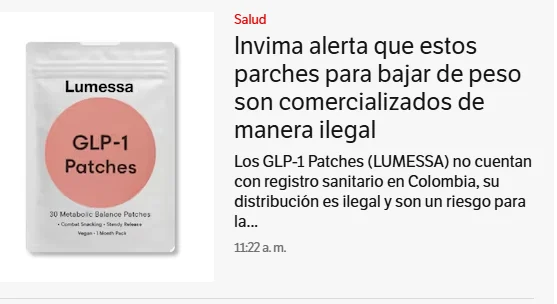 Parche para baja peso